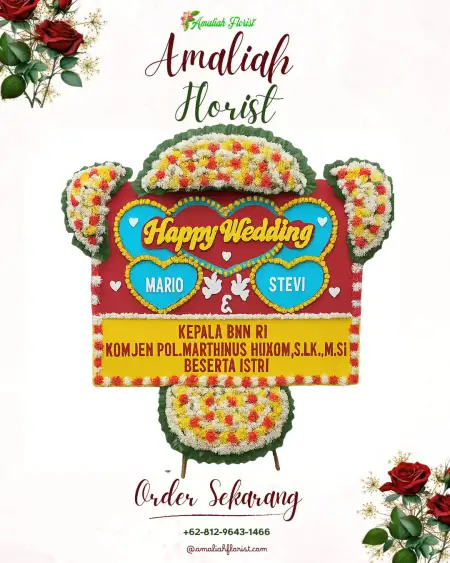 Papan Bunga Pernikahan Bangun Galih